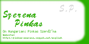 szerena pinkas business card